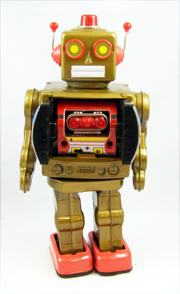 découvrez le robot optimus doré, une figurine innovante alliant design élégant et fonctionnalités avancées. idéal pour les collectionneurs et amateurs de robots futuristes.